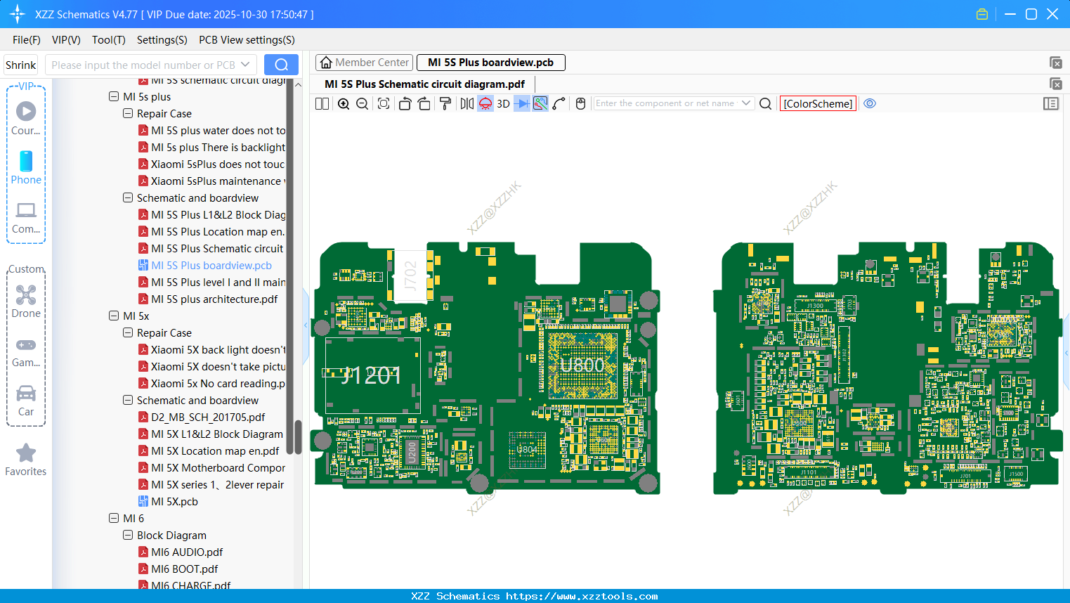 Xiaomi MI 5S Plus Boardview